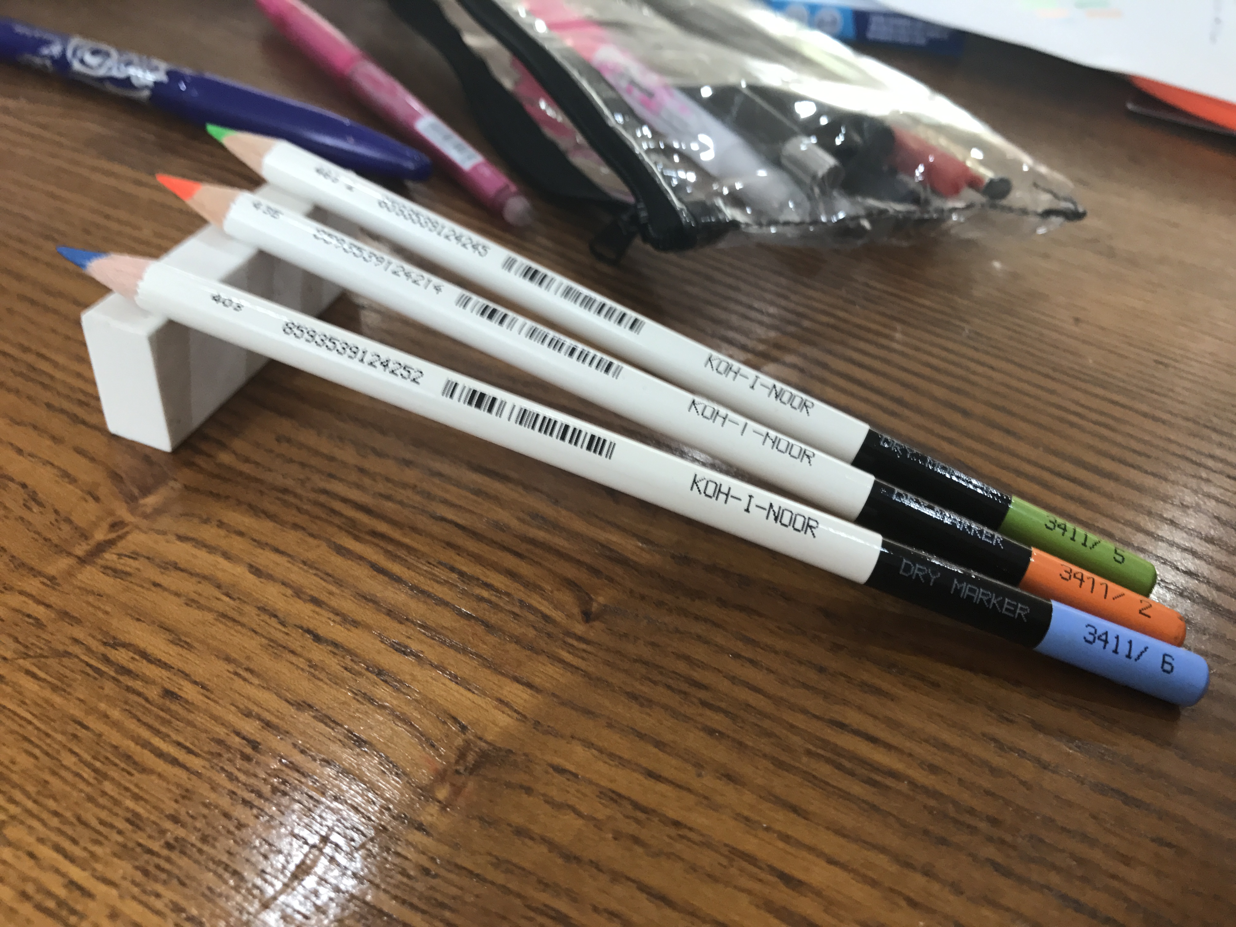 Dry Highlighter NEON Set Marker Colored Pencil KOH-I-NOOR 3411 3415 Crayon 